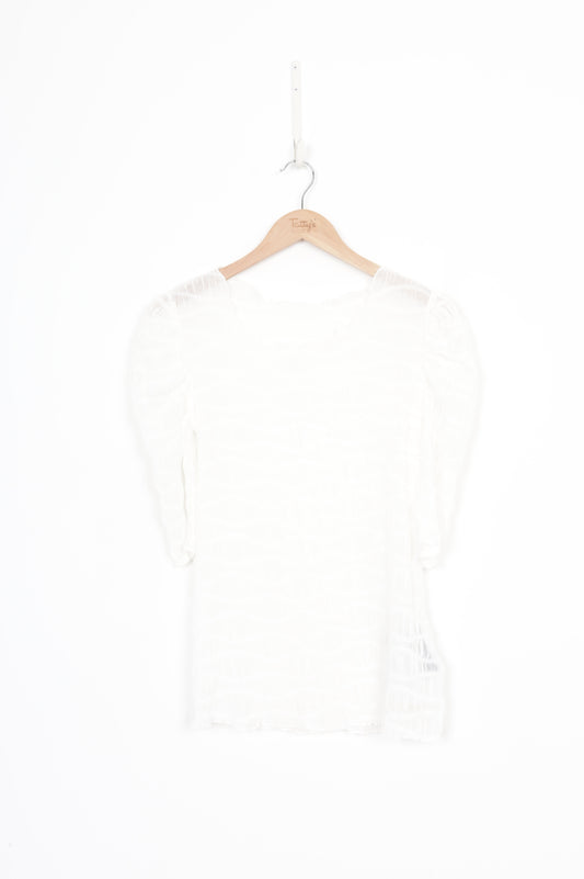Moochi Womens White Top Size 6