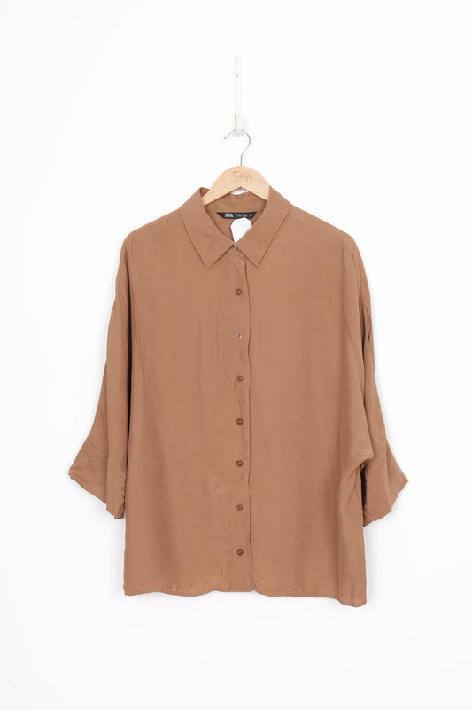 Zara Womens Brown Shirt Size L