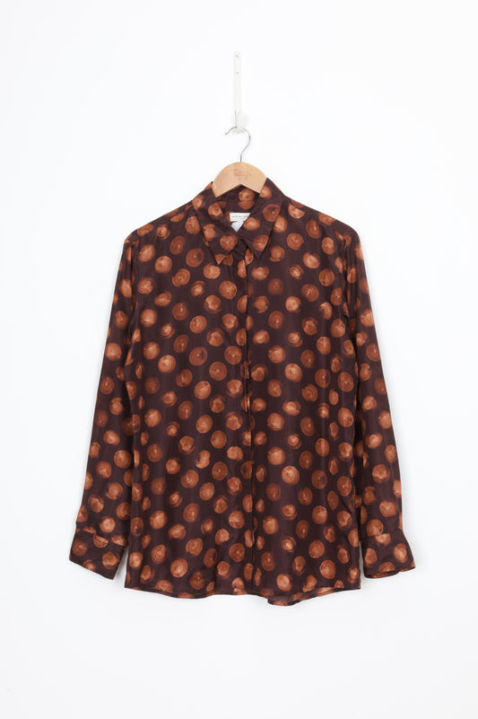 Dries Van Noten Womens Brown Shirt Size 38