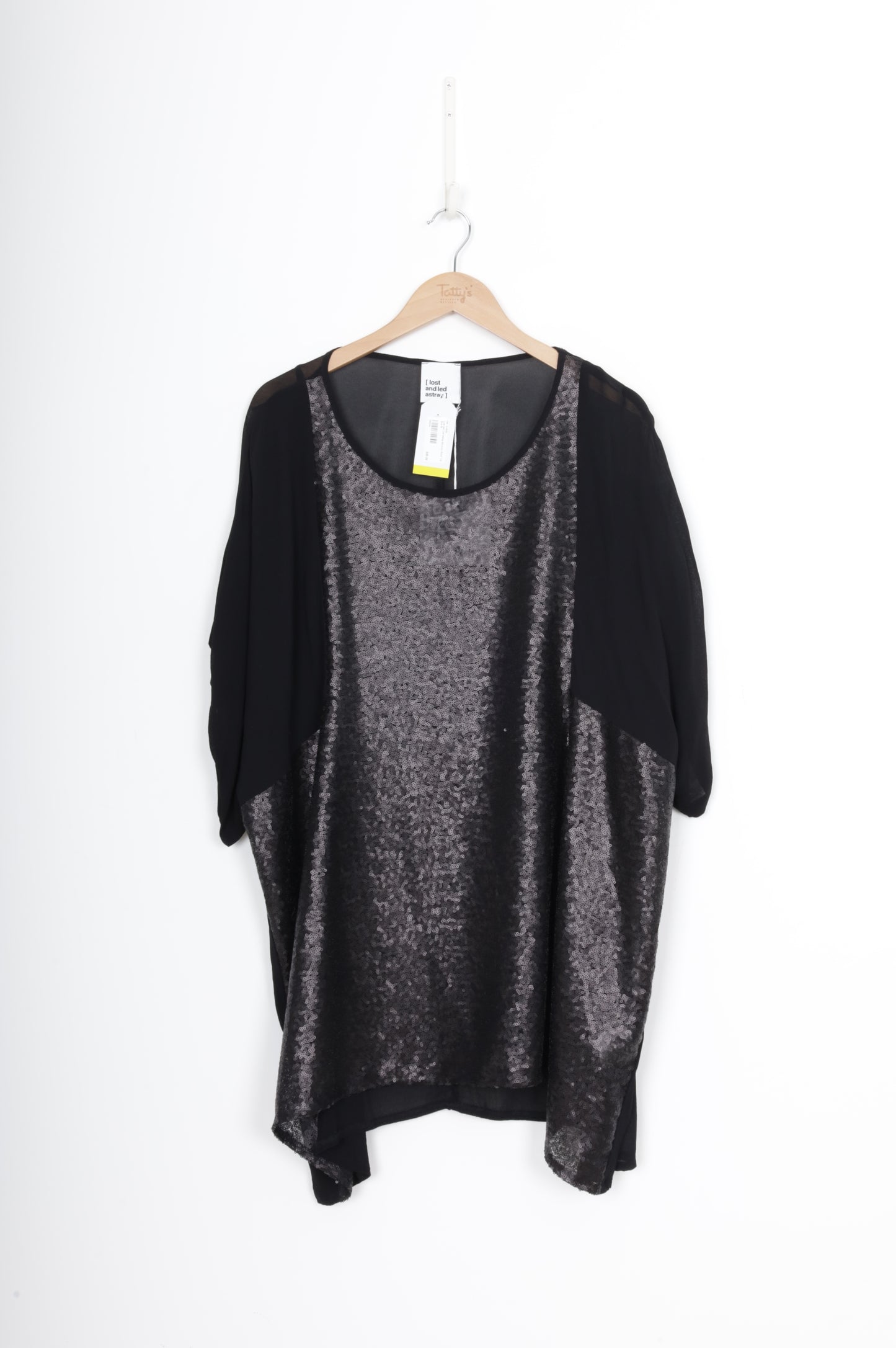 Lost and Led Astray Womens Black Top Size M