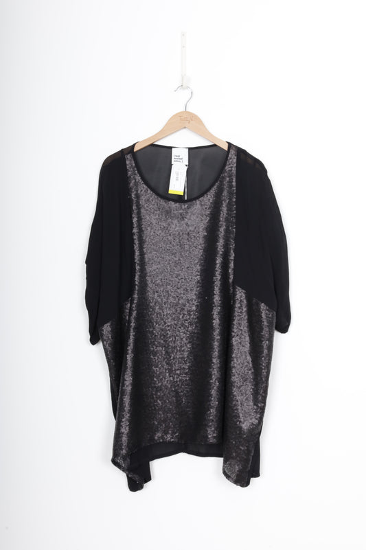 Lost and Led Astray Womens Black Top Size M