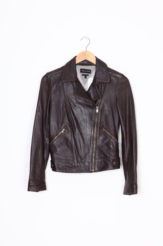 Massimo Dutti Womens Brown Jacket Size XS