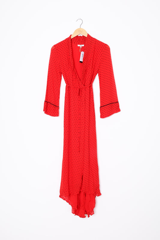 Ganni Womens Red Dress Size 34