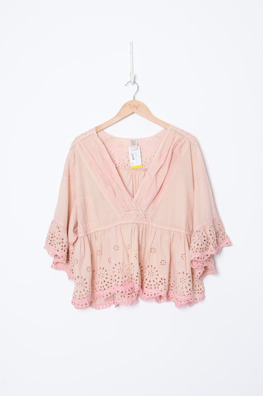 Magnolia Pearl Womens Pink Top Size O/S