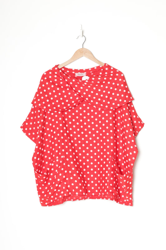 Helga May Womens Red Top Size XL
