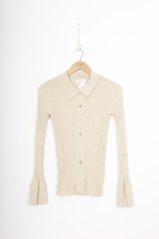 Henne Womens Beige Cardigan Size 8