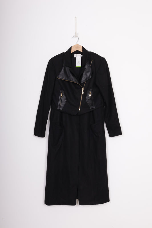 Shakuhachi Womens Black Coat Size 8