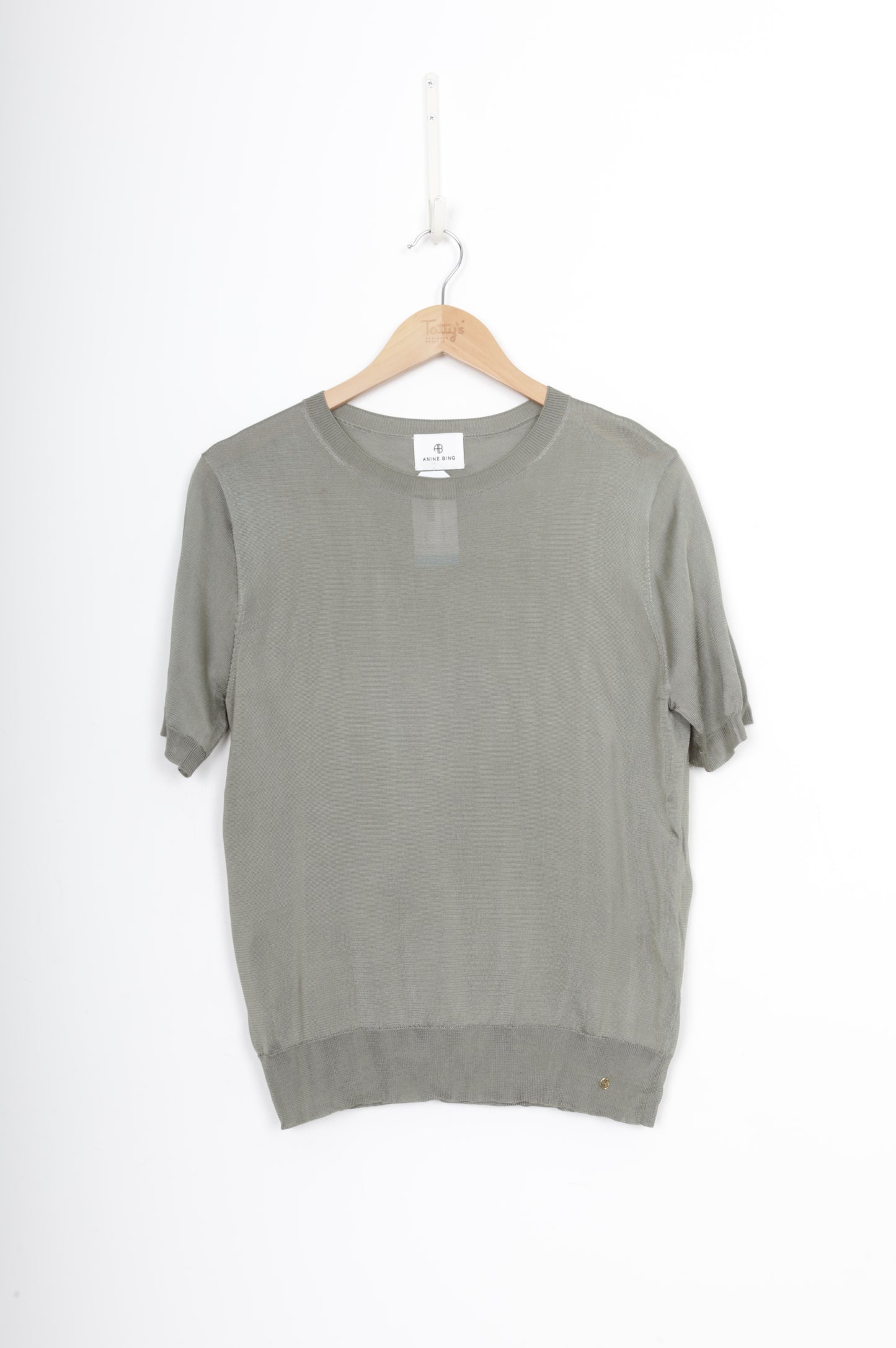 Anine Bing Womens Green T-shirt Size M