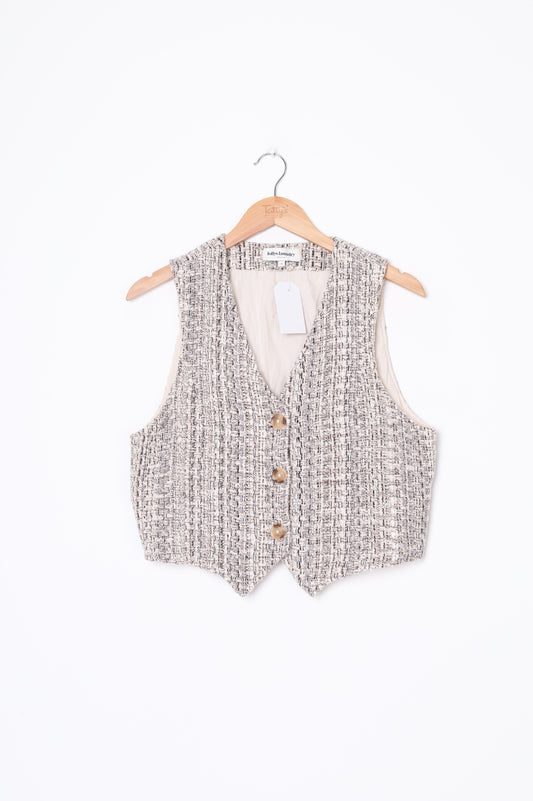 Lolly's Laundry Womens Beige Vest Size M