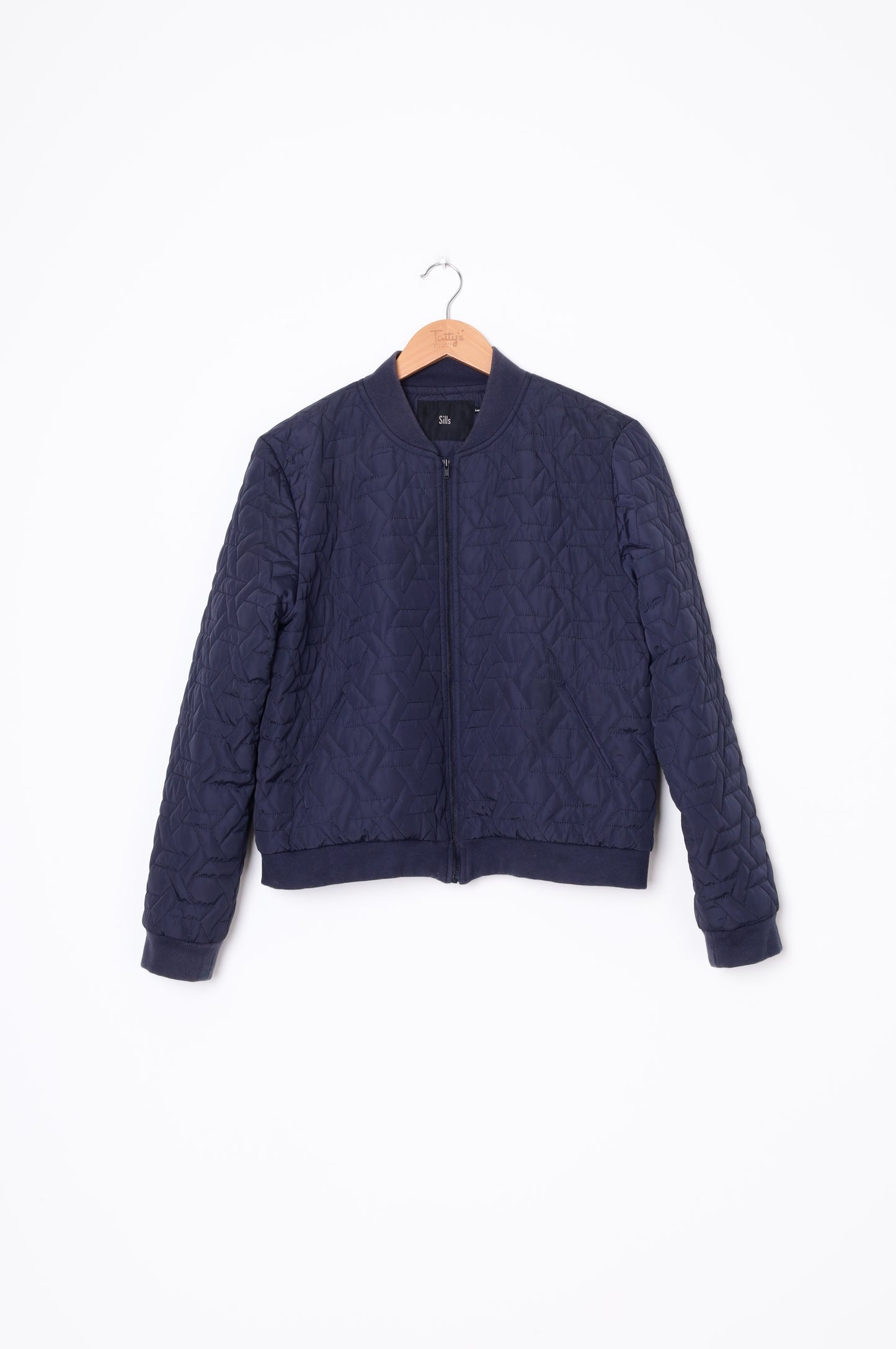 Sills Womens Blue Jacket Size 14