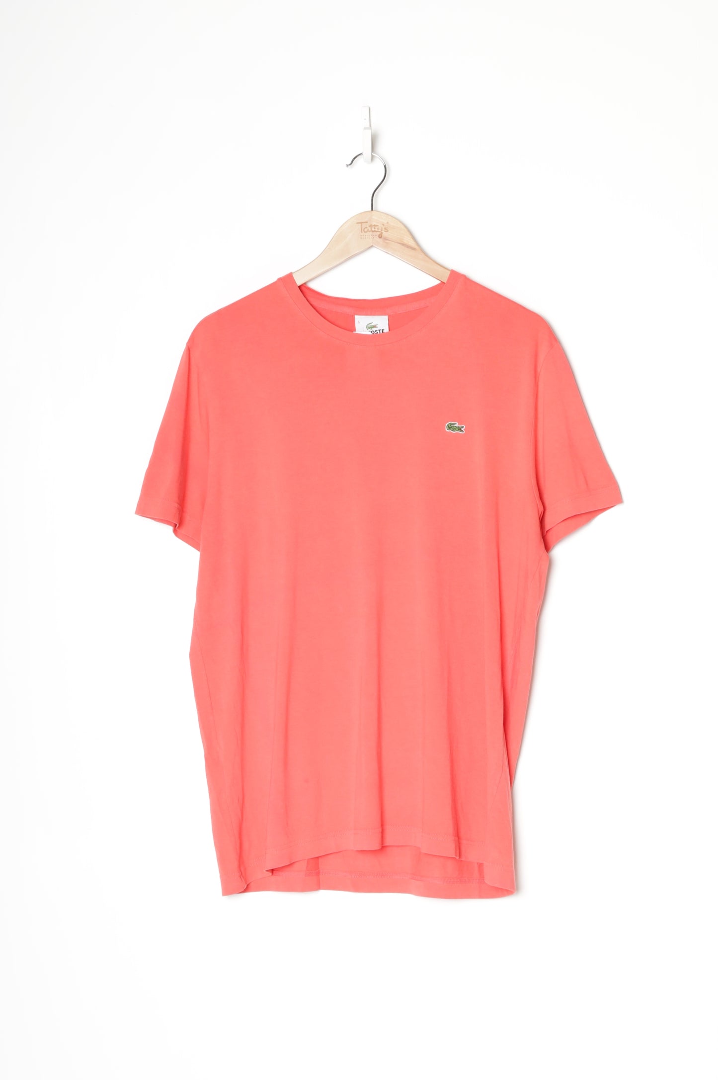 Lacoste Mens Pink T-shirt Size 5