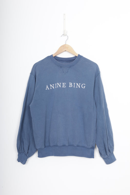 Anine Bing Womens Blue Sweatshirt Size XS