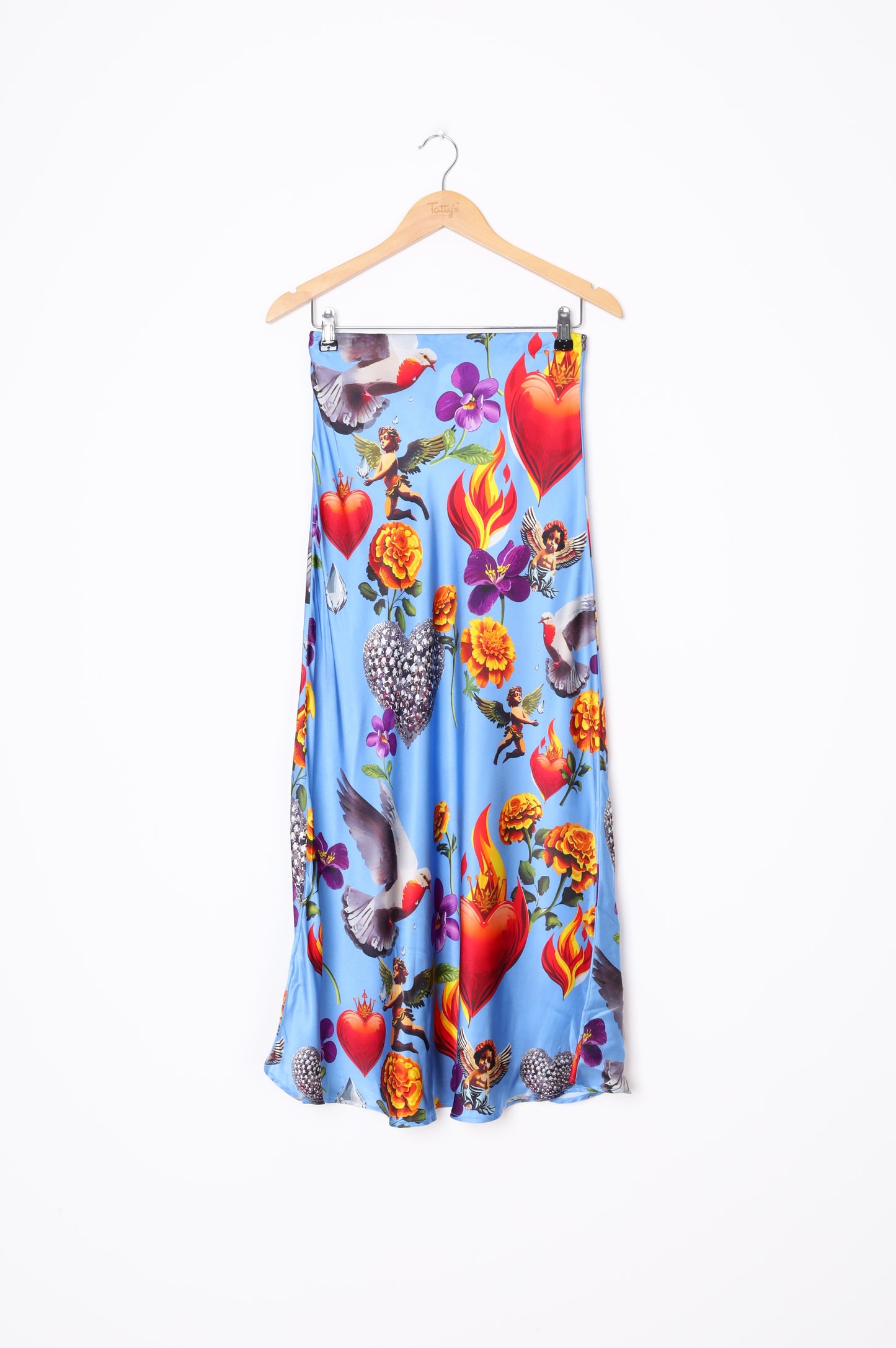 Silk Laundry Womens Blue Skirt Size S