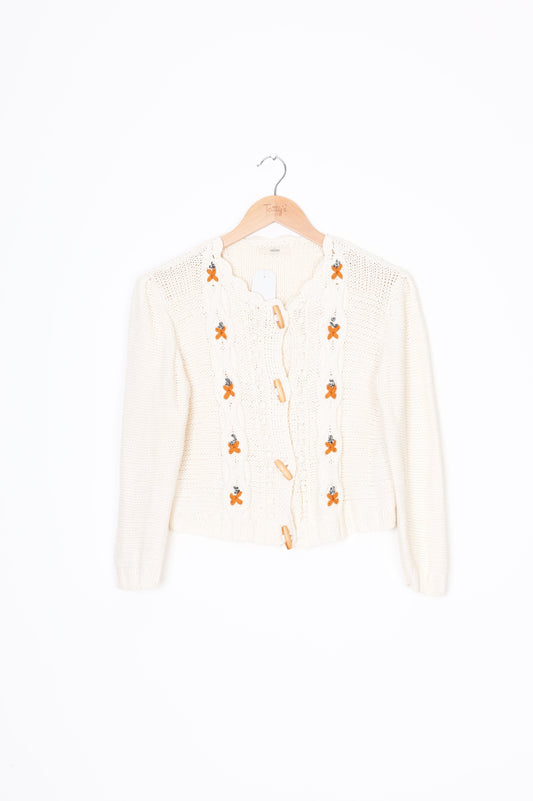 Sessun Womens White Cardigan Size M