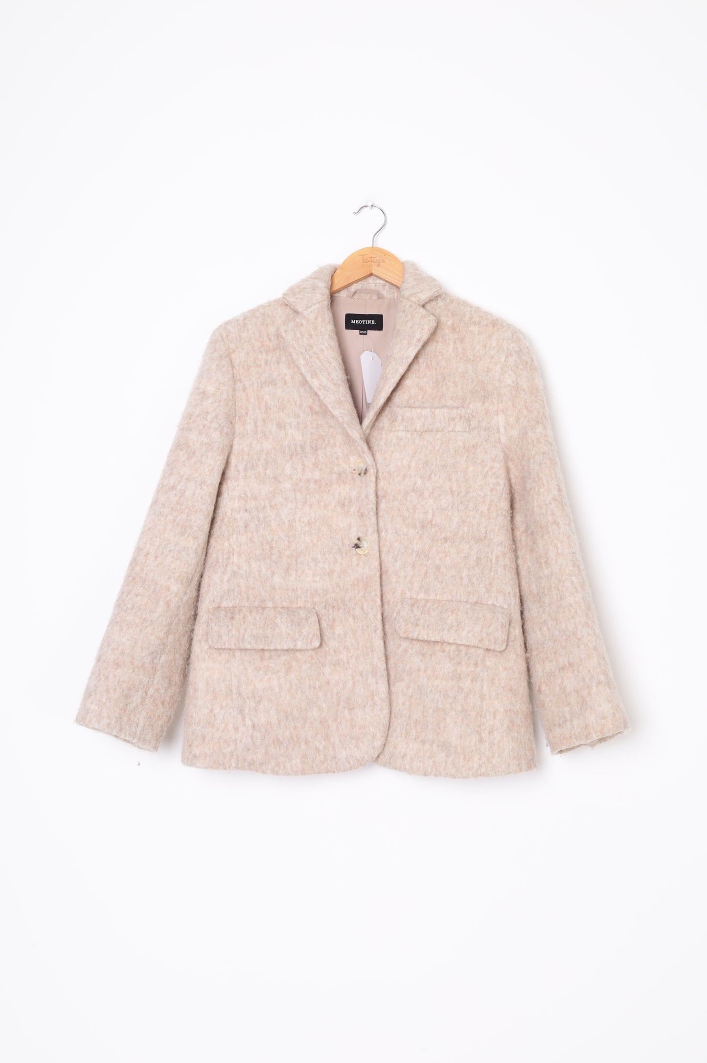 Meotine. Womens Beige Jacket Size XXS