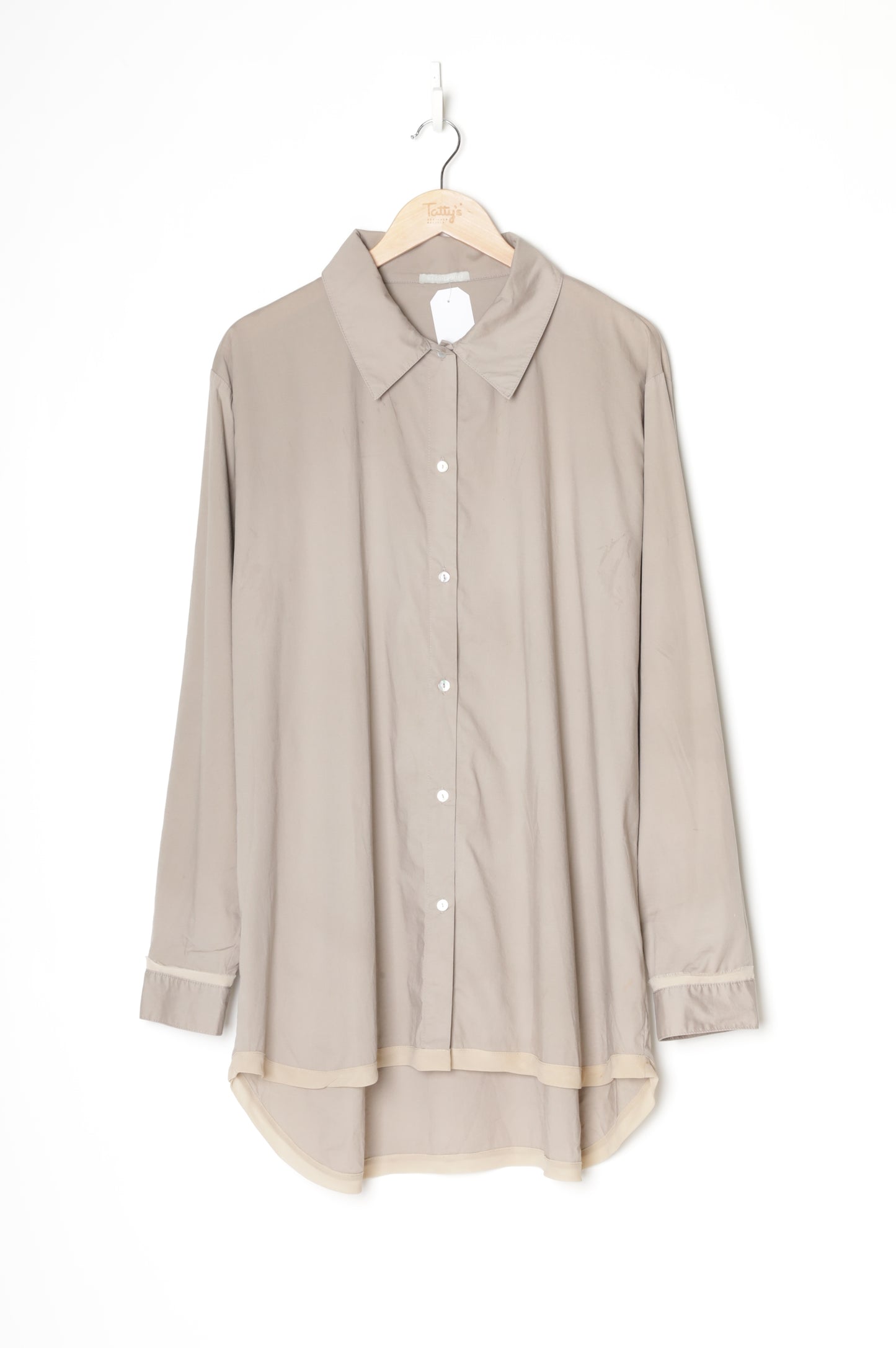 Maggie Potter Womens Grey Shirt Size 16