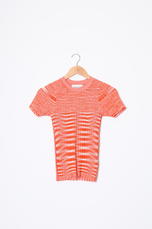 Cecilie Copenhagen Womens Orange Top Size XS