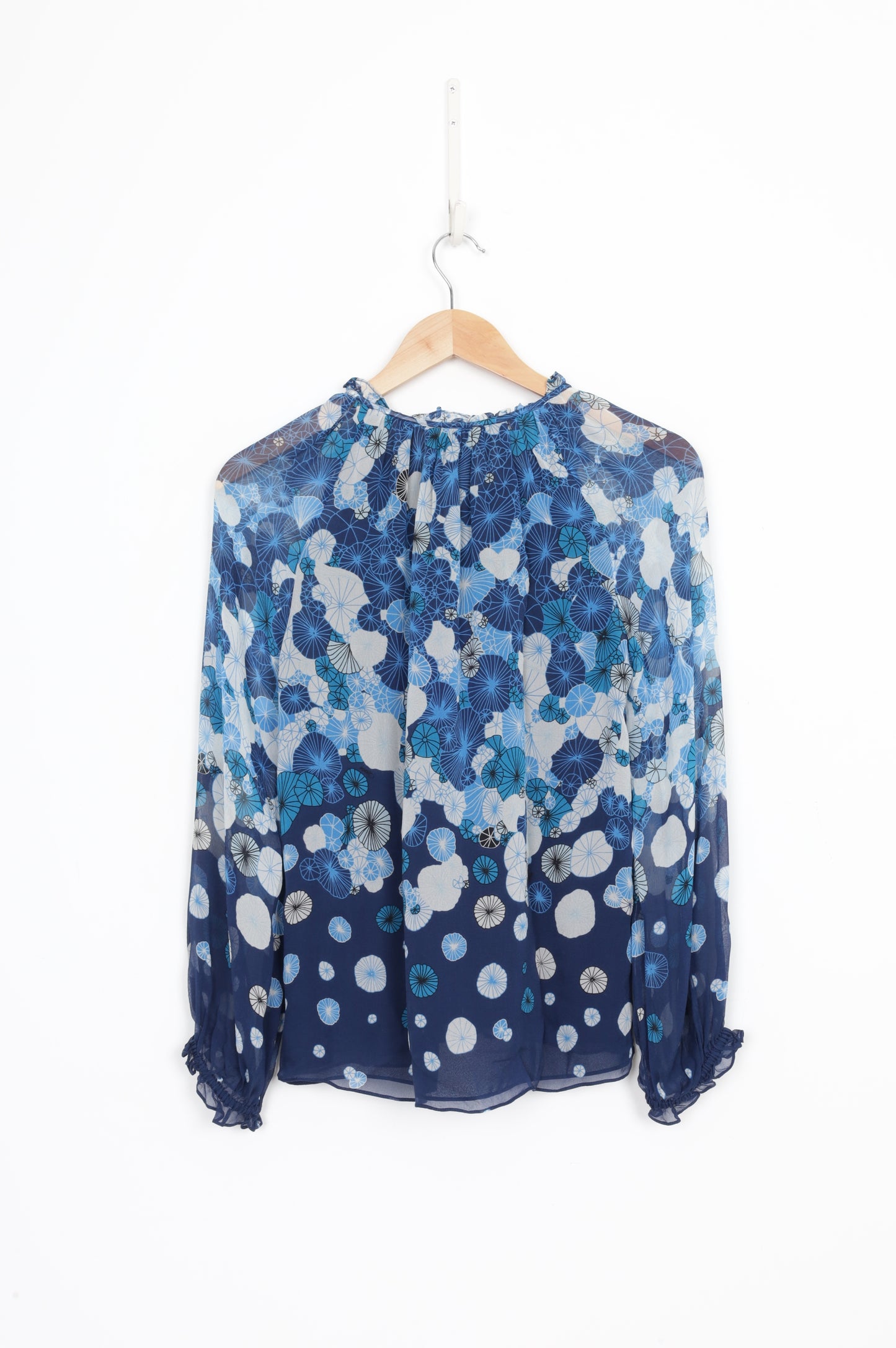 Diane von Furstenberg Womens Blue Blouse Size 6