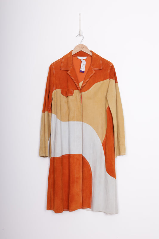 Karen Walker Womens Orange Coat Size 8