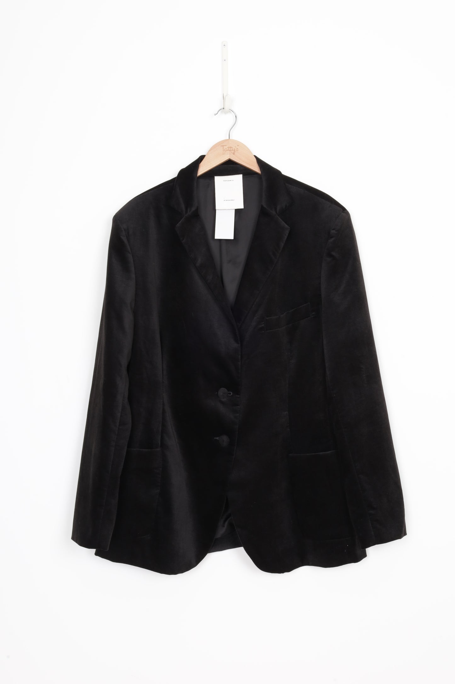 Benjamin Alexander Womens Black Blazer Size 10
