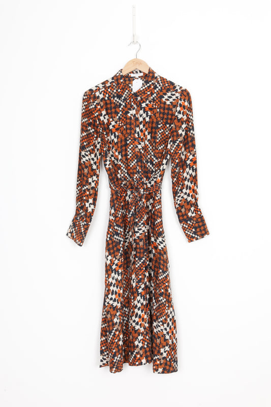 Equipment Femme Womens Brown Dress Size 6