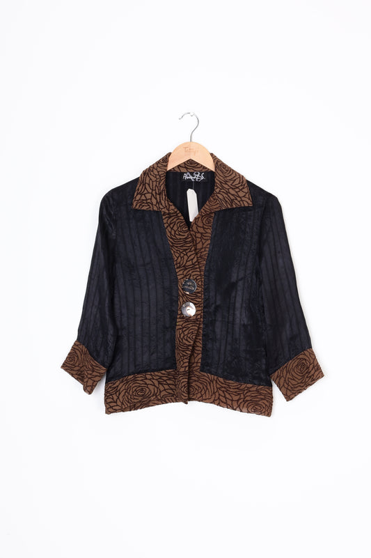 Annah S. - Vintage Womens Black Shirt Size S