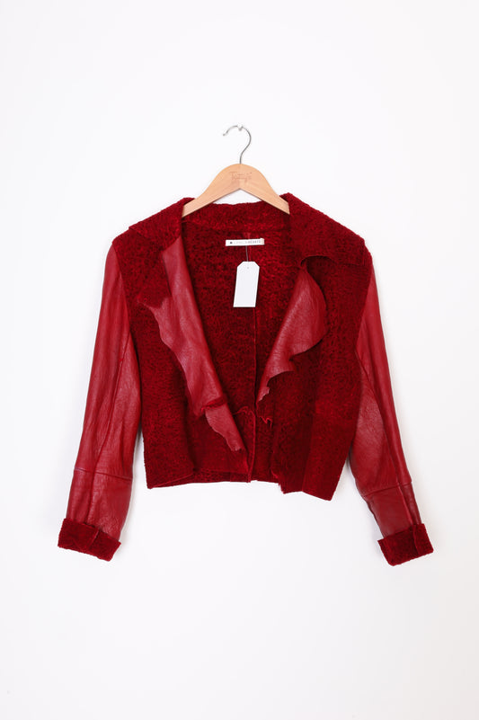 Lonely Hearts Womens Red Jacket Size 8