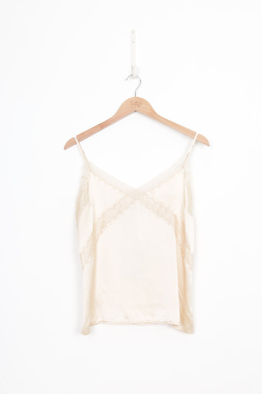 Paige Womens Cream Top Size M