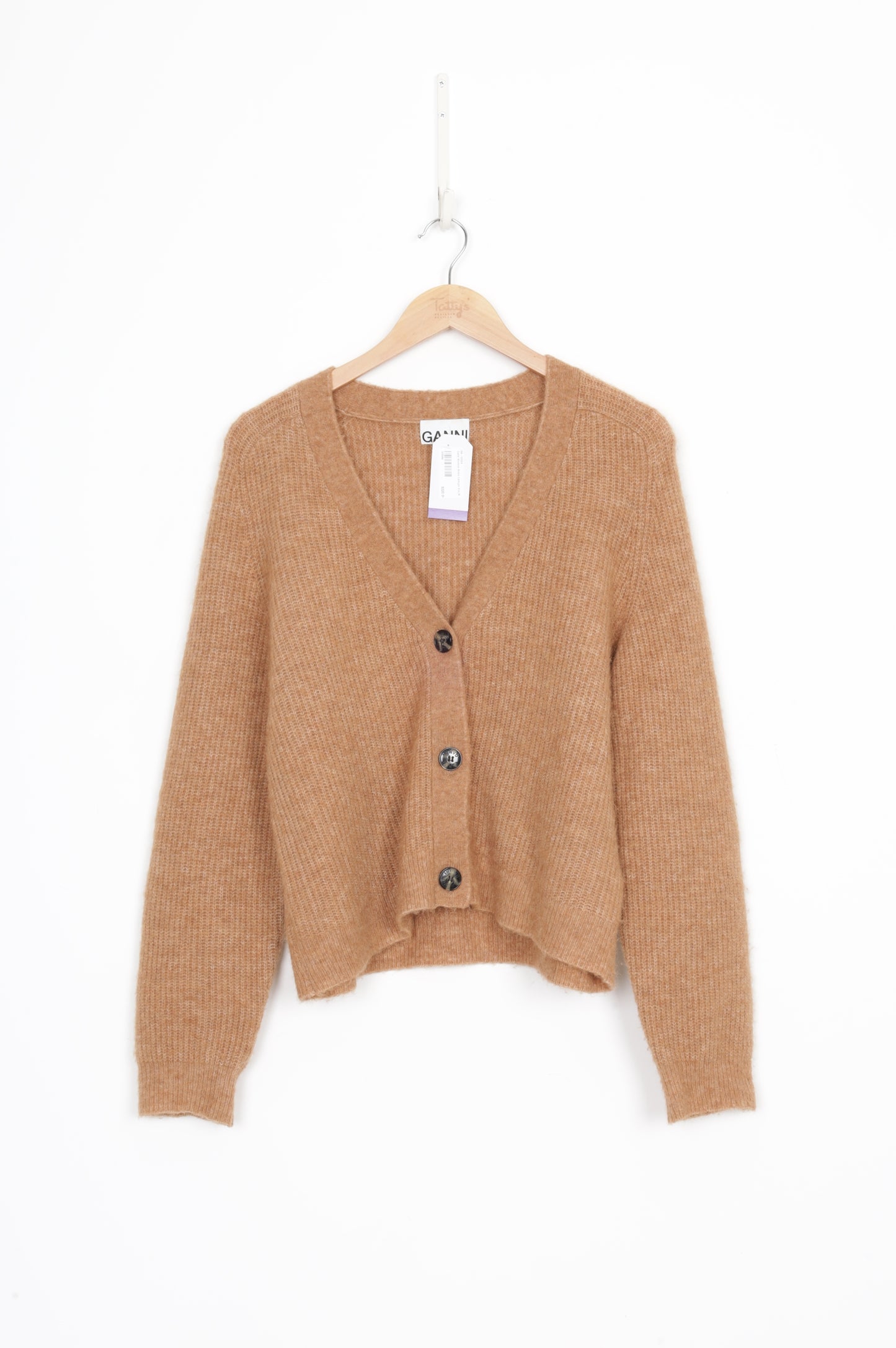 Ganni Womens Brown Cardigan Size M