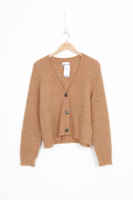 Ganni Womens Brown Cardigan Size M
