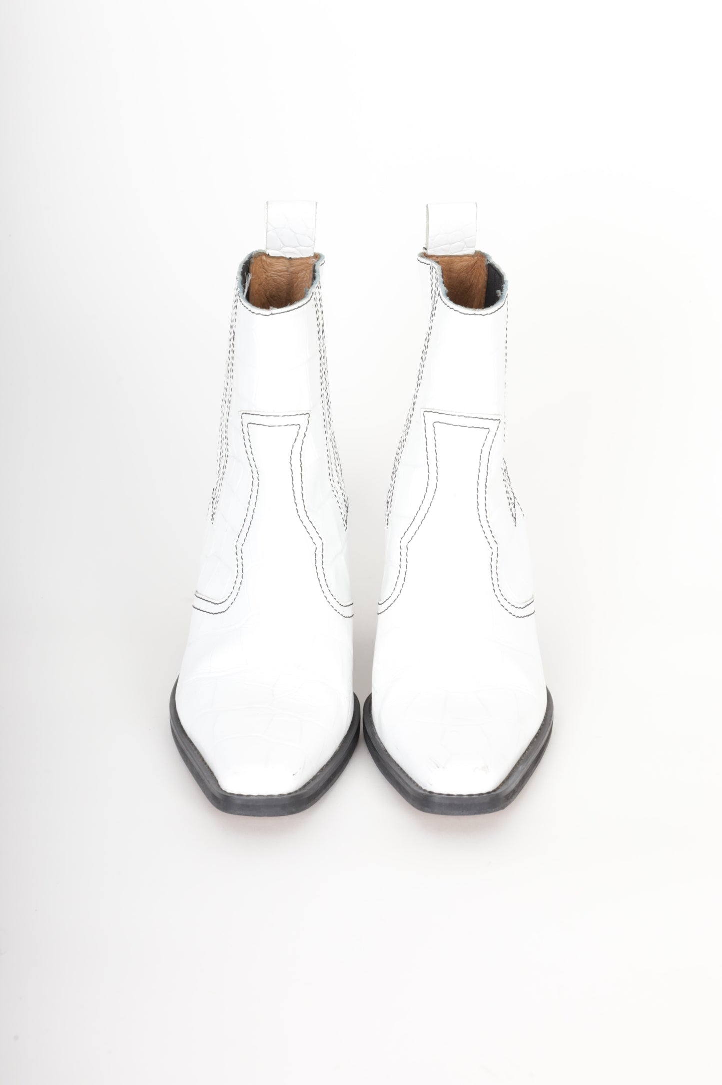 Ganni Womens White Boots  Size EU 39