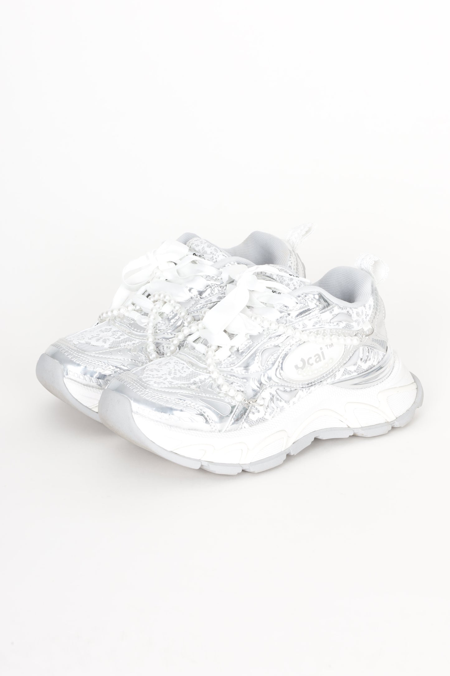 Ocai Womens Silver Sneakers Size EU 37