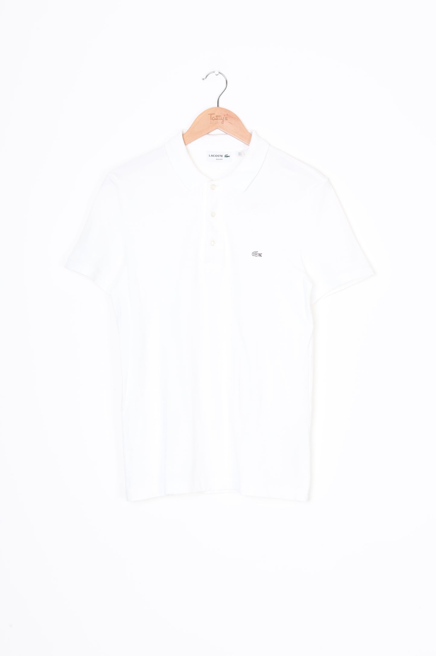 Lacoste Mens White Shirt Size S