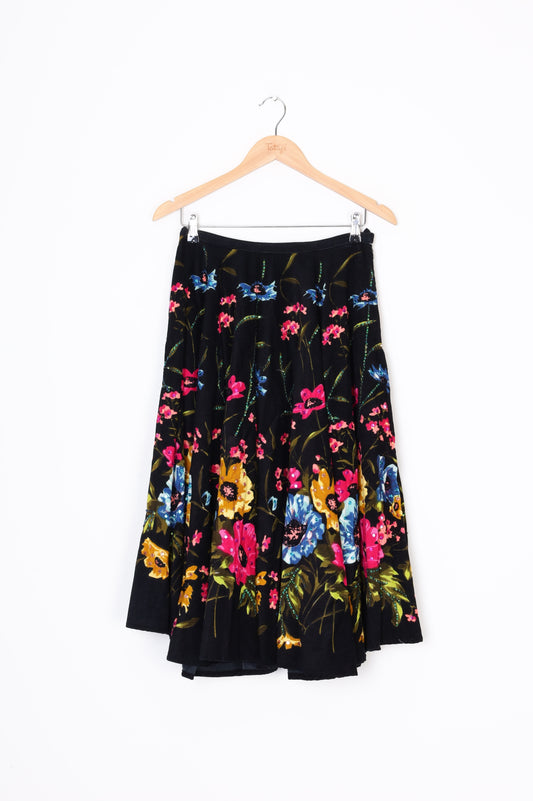 Monica Womens Black Skirt Size S