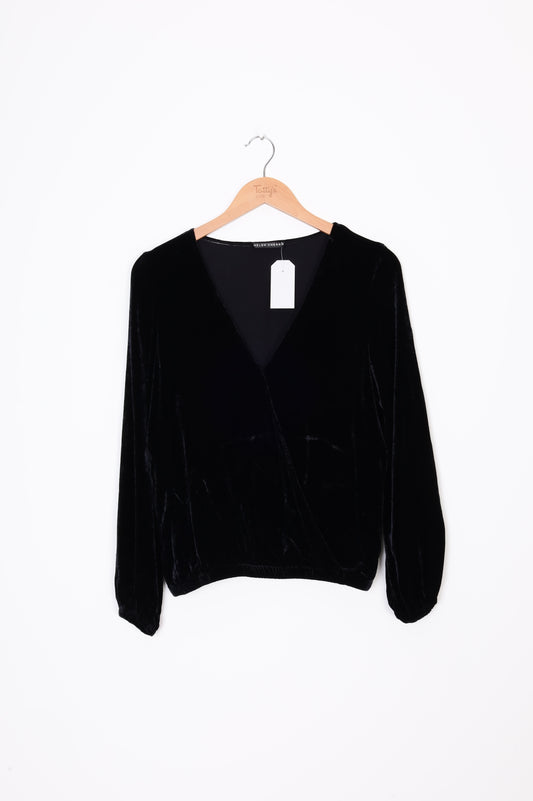 Helen Cherry Womens Black Top Size S