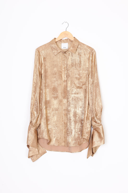Acler Womens Gold Shirt Size 10