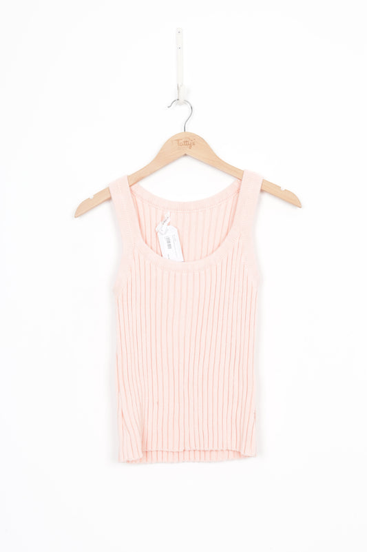 Caitlin Crisp Womens Pink Top Size 12