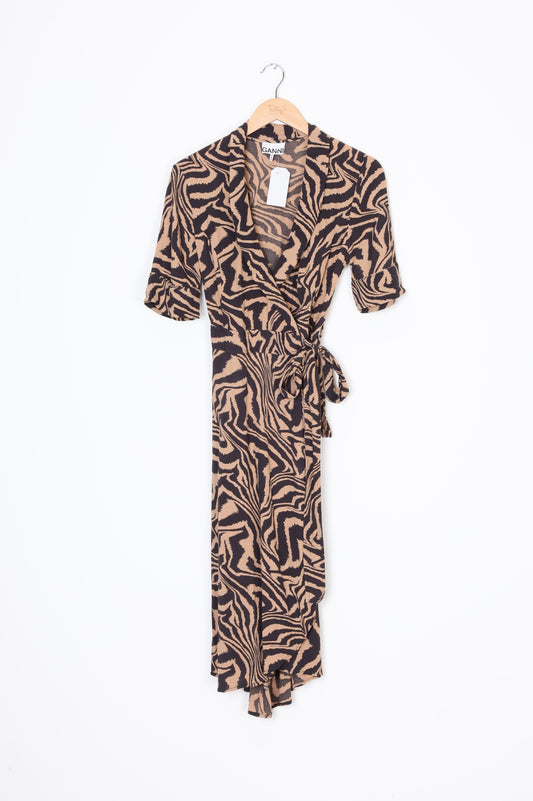 Ganni Womens Beige Dress Size EU 38