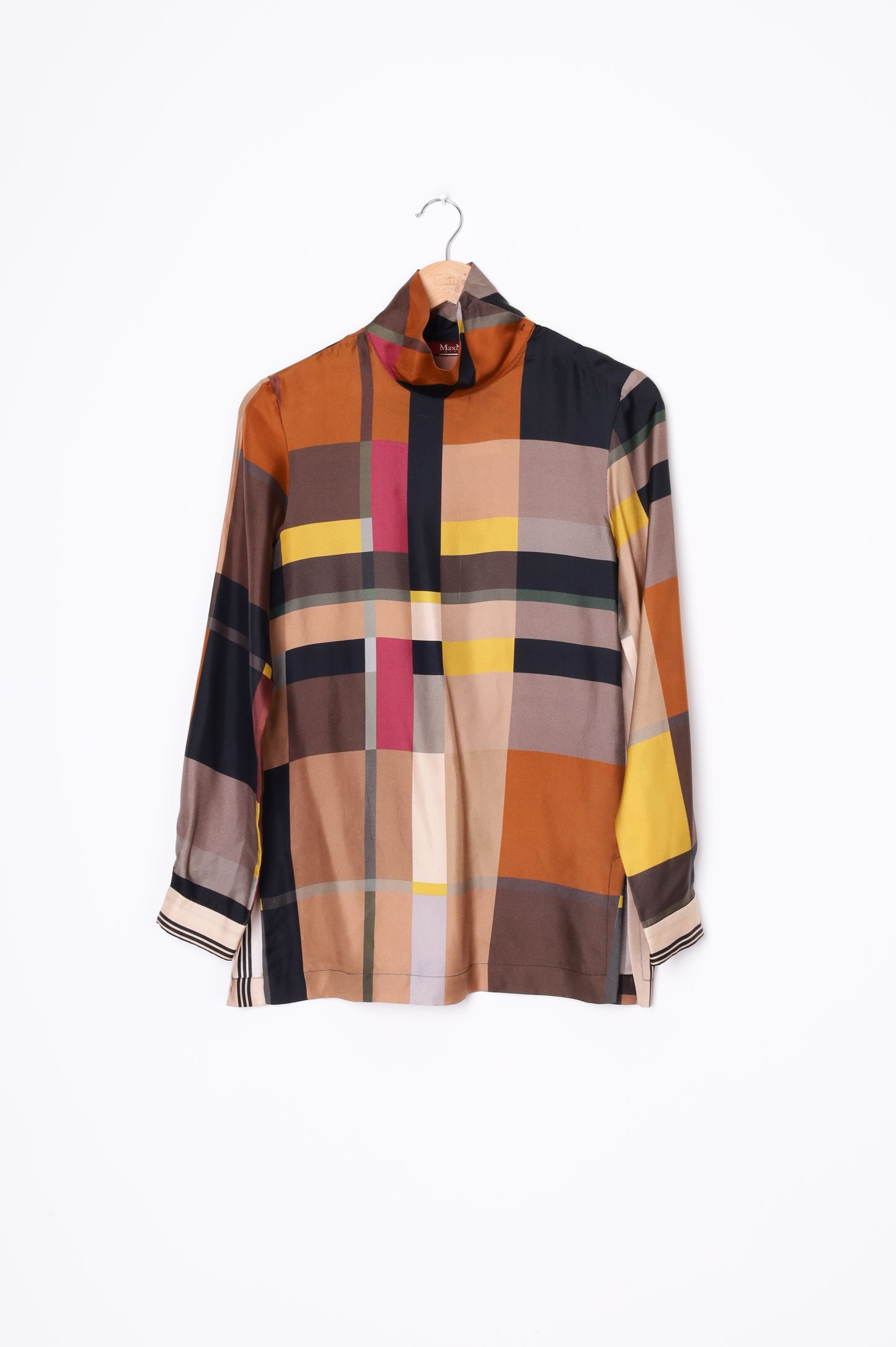Max Mara Studio Womens Brown Blouse Size S
