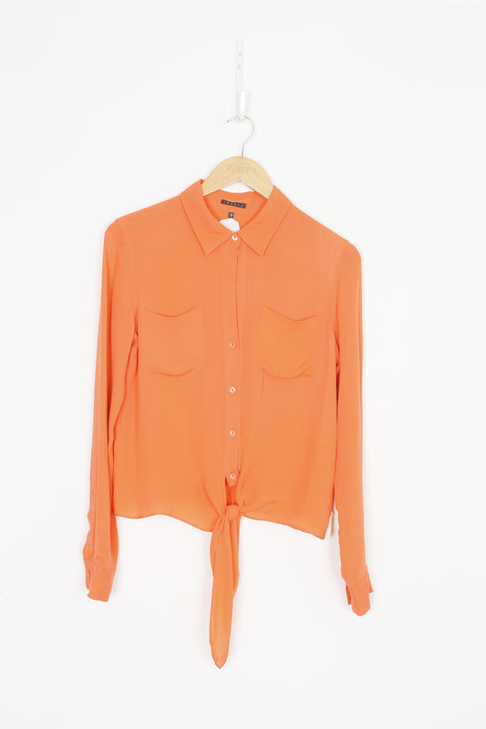 Theory Womens Orange Shirt Size M