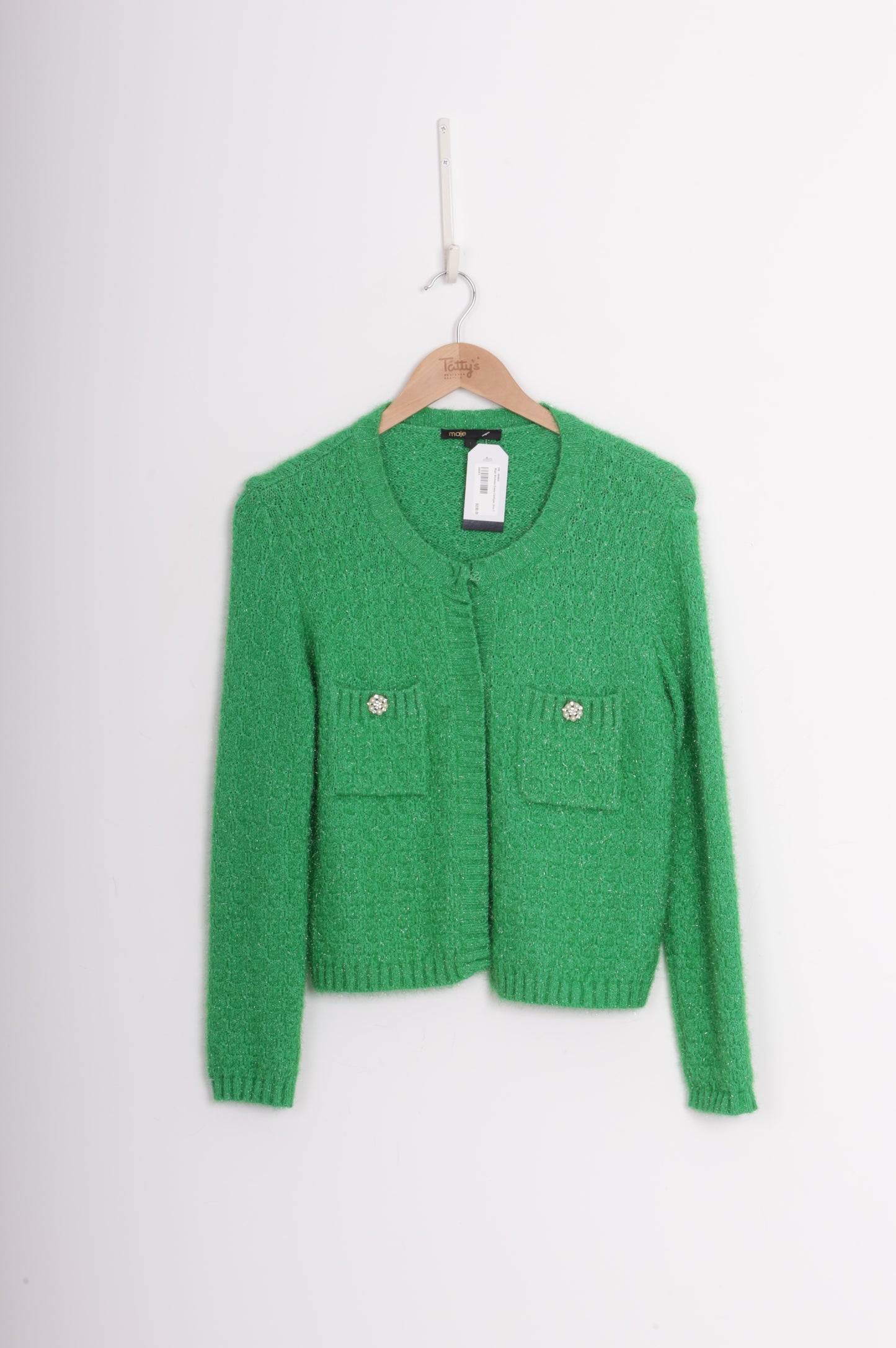 Maje Womens Green Cardigan Size 1