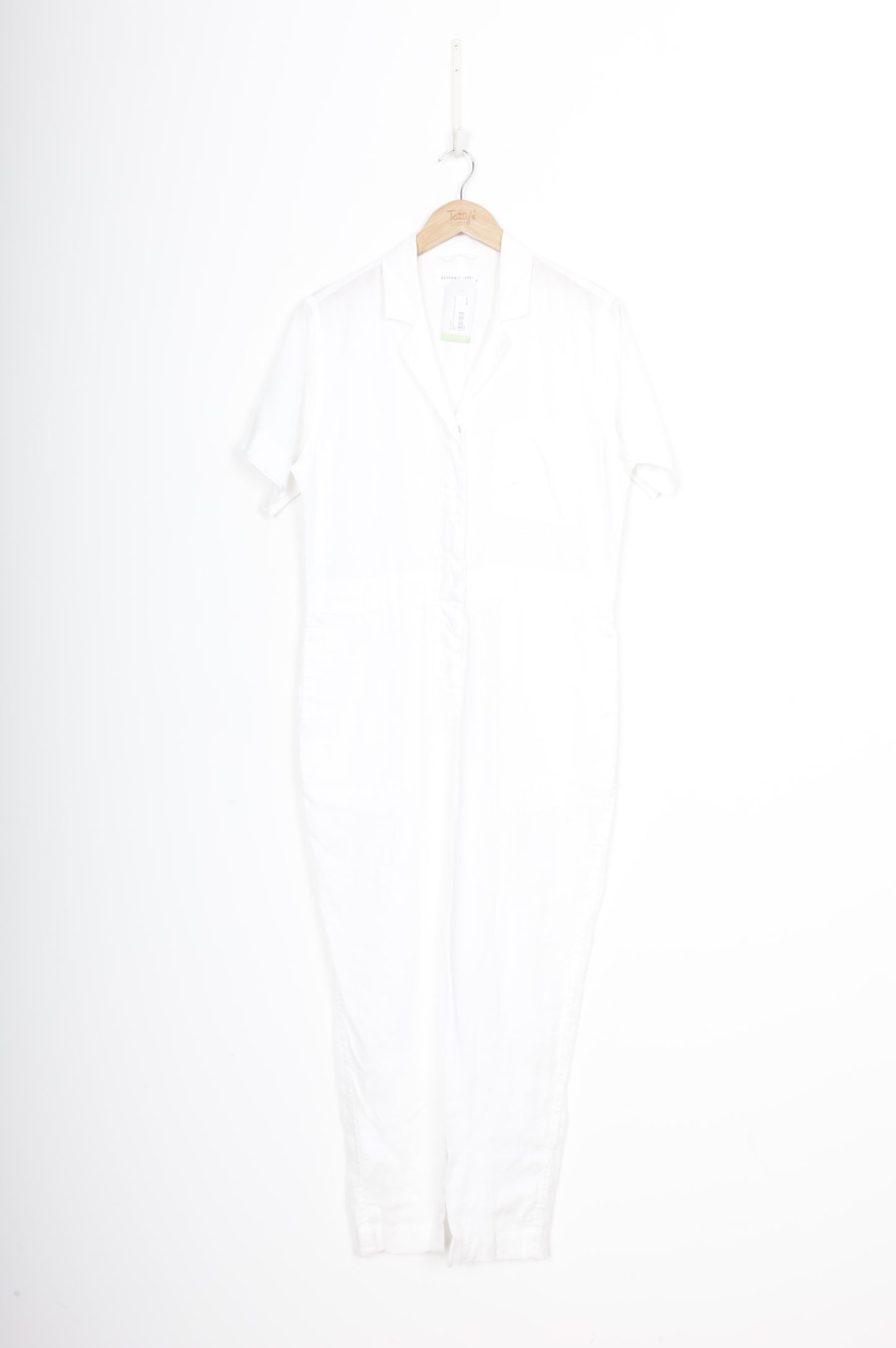 Assembly Label Womens White Jumpsuit Size 8