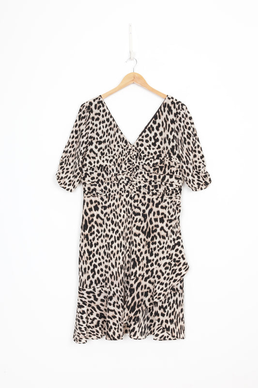 Forever New Womens Beige Dress Size L