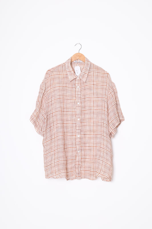 Wynn Hamlyn Mens Brown Shirt Size XXL