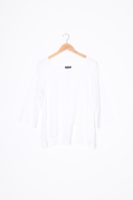 Blu del golfo Womens White Blouse Size M