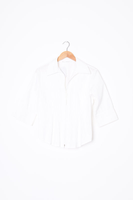 Rayure Paris Womens White Shirt Size 46