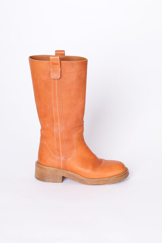 Chloe Womens Brown Boots  Size EU 35.5