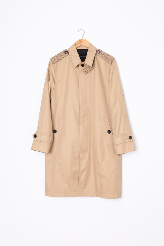 Coach Womens Beige Coat Size M