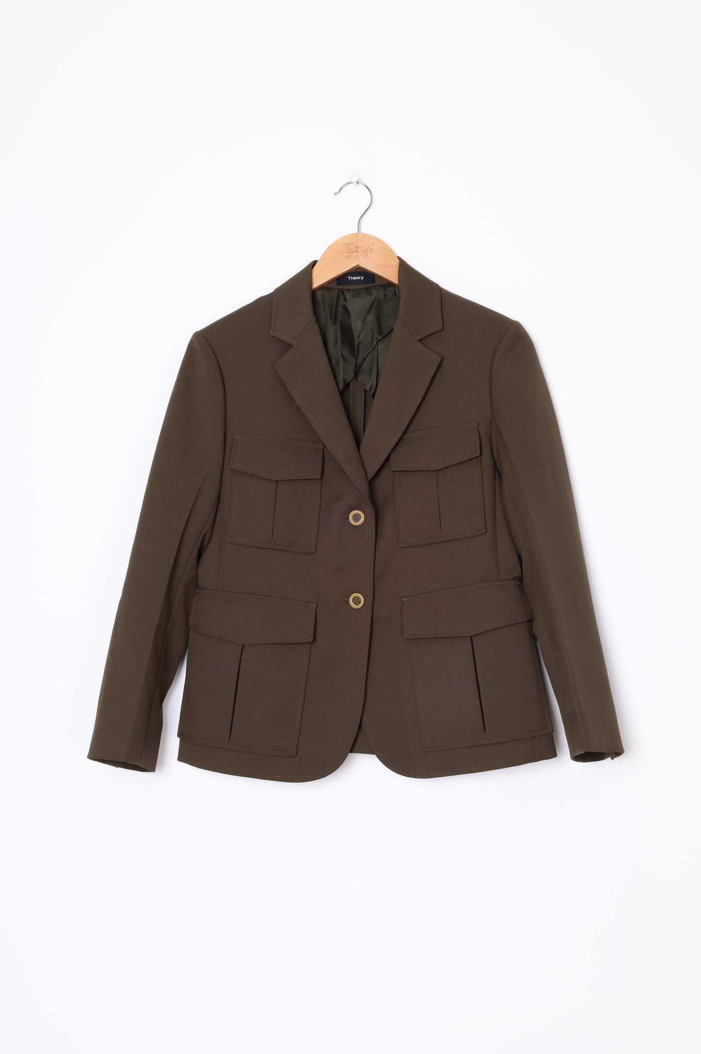 Theory Womens Green Jacket Size 4