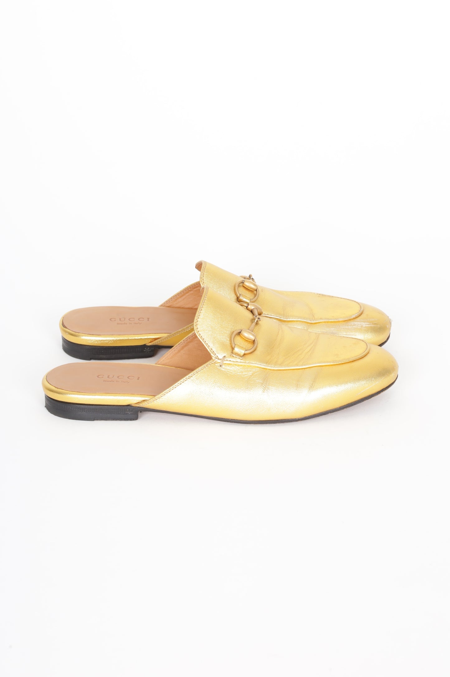 Gucci Womens Gold Shoes Size EU 36.5